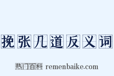 挽张几道反义词是什么意思的图片